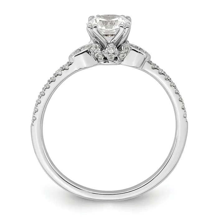 Rings Goldia 075ct CZ Solid Real 14k White Polish 34ct Round Engagement Dia Ring
