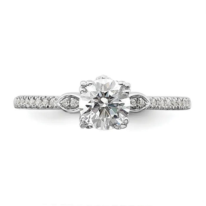 Rings Goldia 075ct CZ Solid Real 14k White Polish 34ct Round Engagement Dia Ring