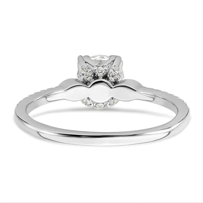 Rings Goldia 075ct CZ Solid Real 14k White Polish 34ct Round Engagement Dia Ring