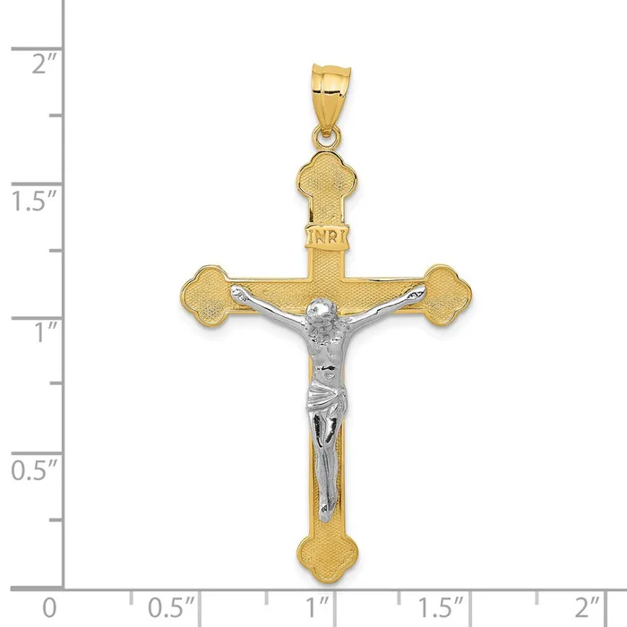 Rings Goldia 14k Twotone Gold INRI Crucifix Pendant