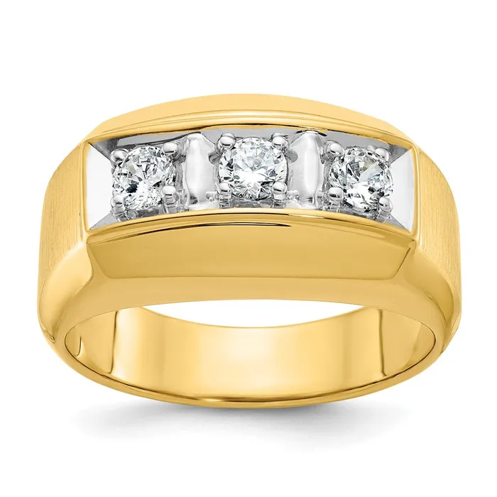 Rings Goldia 14k Twotone Gold Mens 12 carat Diamond Complete Ring