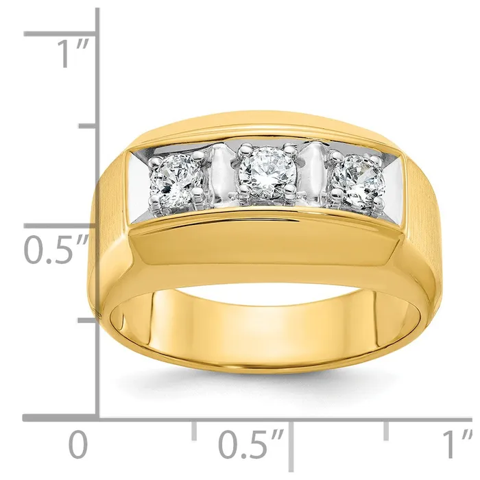 Rings Goldia 14k Twotone Gold Mens 12 carat Diamond Complete Ring