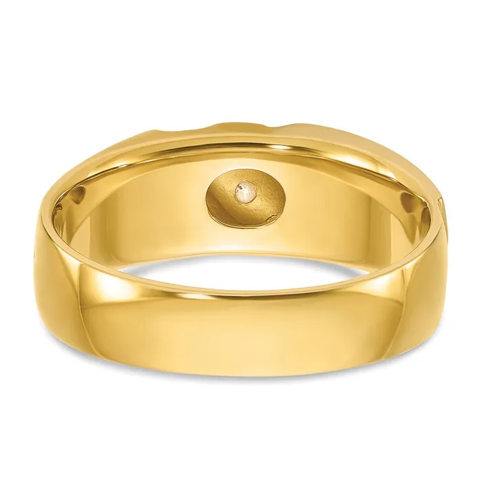 Rings Goldia 14k Twotone Gold Mens Polished and Satin Diamond Ring Mounting