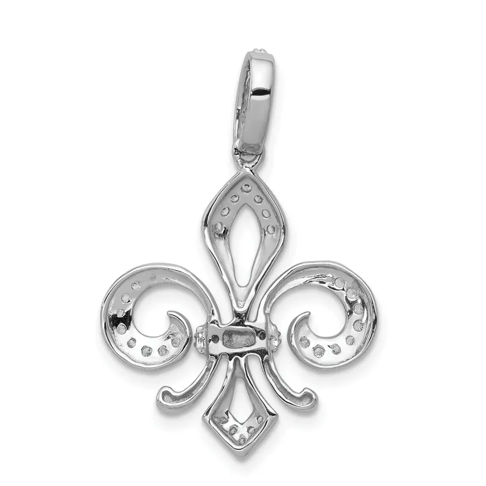 Rings Goldia 14k Twotone Two Tone 15 Ct Lab Grown Diamond VSSI G Fleur De Lis Pendant
