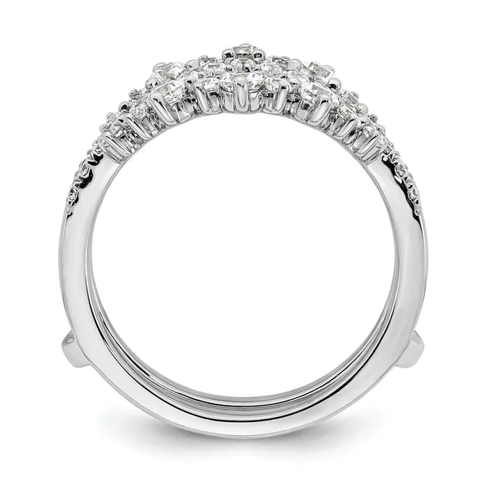 Rings Goldia 14k White Gold 1 Ct Lab Grown Diamond VSSI G Double Row Ring Guard