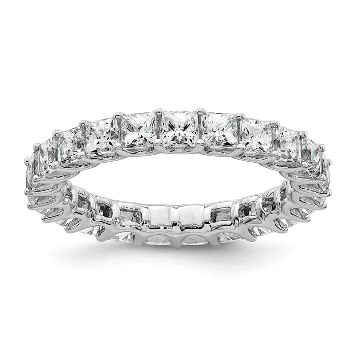 Rings Goldia 14k White Gold 14KW Princess Lab Grown Diamond VSSI G Eternity Band Ring