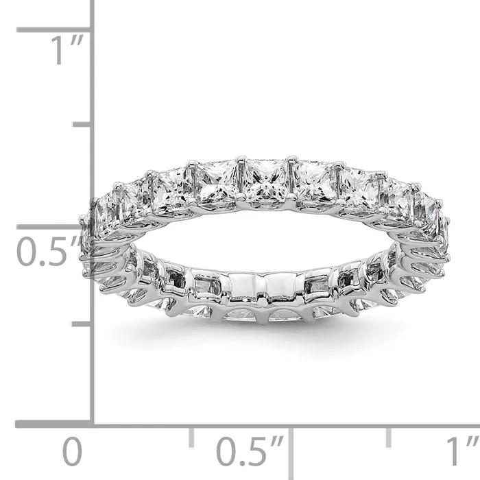 Rings Goldia 14k White Gold 14KW Princess Lab Grown Diamond VSSI G Eternity Band Ring