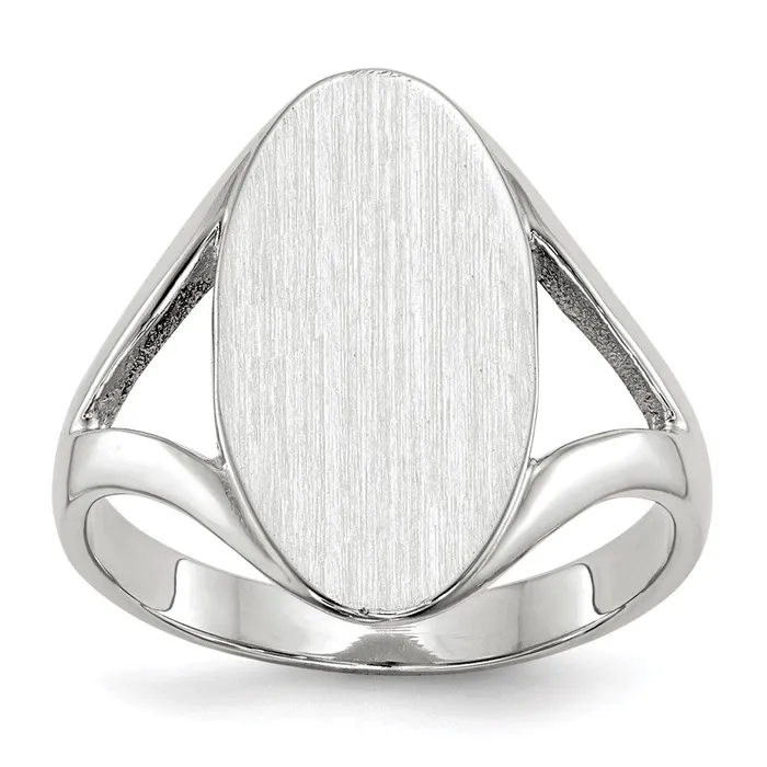 Rings Goldia 14k White Gold 170x90mm Closed Back Signet Ring