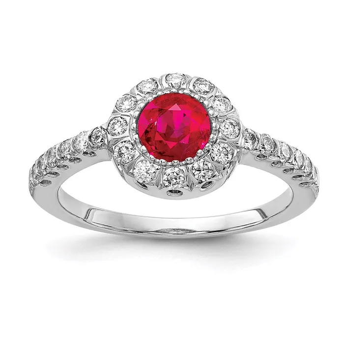 Rings Goldia 14k White Gold 5mm Ruby A Real Diamond ring