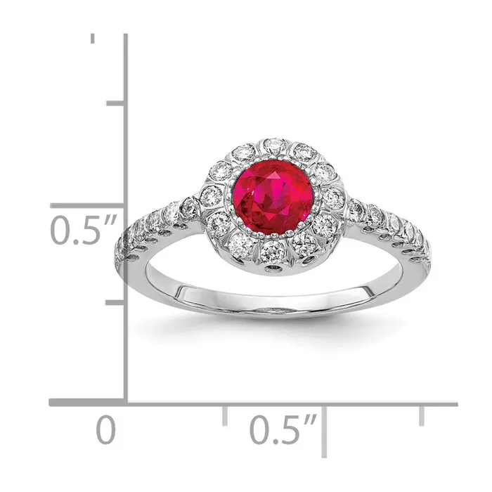 Rings Goldia 14k White Gold 5mm Ruby A Real Diamond ring