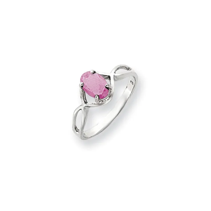 Rings Goldia 14k White Gold 7x5mm Oval Pink Tourmaline ring