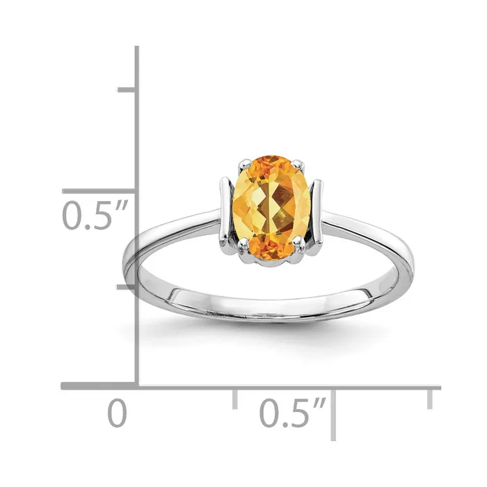 Rings Goldia 14k White Gold Citrine Ring