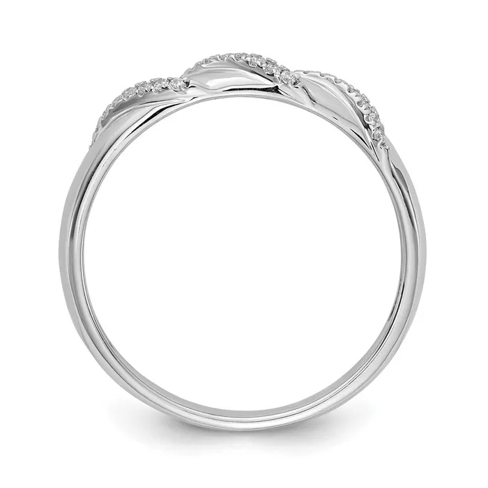 Rings Goldia 14K White Gold Complete Real Diamond Trio Mens Wedding Band