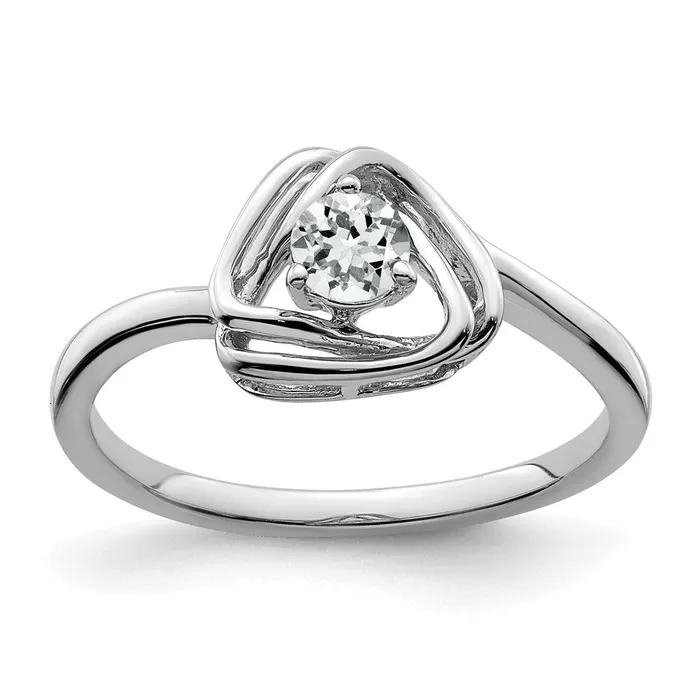 Rings Goldia 14k White Gold Topaz Triangle Ring