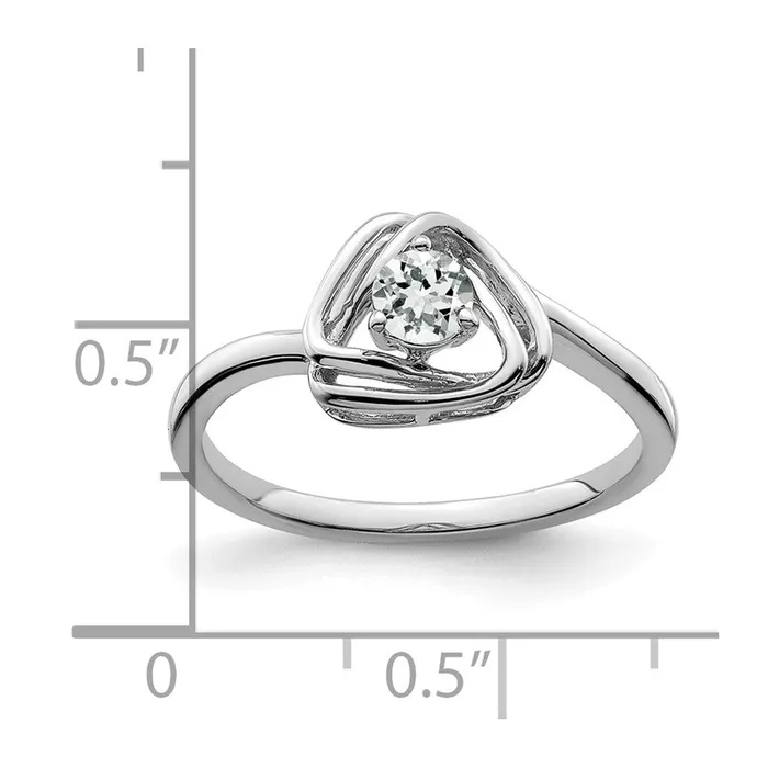 Rings Goldia 14k White Gold Topaz Triangle Ring