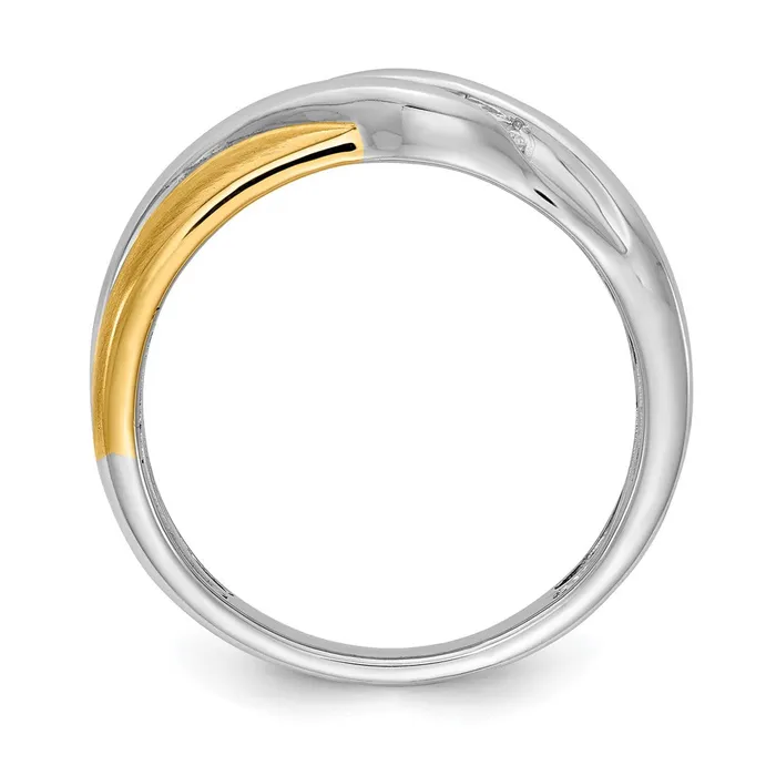 Rings Goldia 14k White u0026 Yellow Gold Real Diamond Mens Ring
