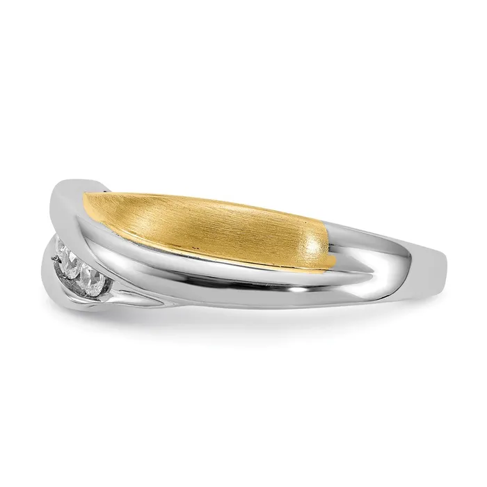 Rings Goldia 14k White u0026 Yellow Gold Real Diamond Mens Ring