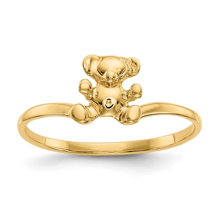 Rings Goldia 14K Yellow Gold Childs Polished Teddy Bear Ring