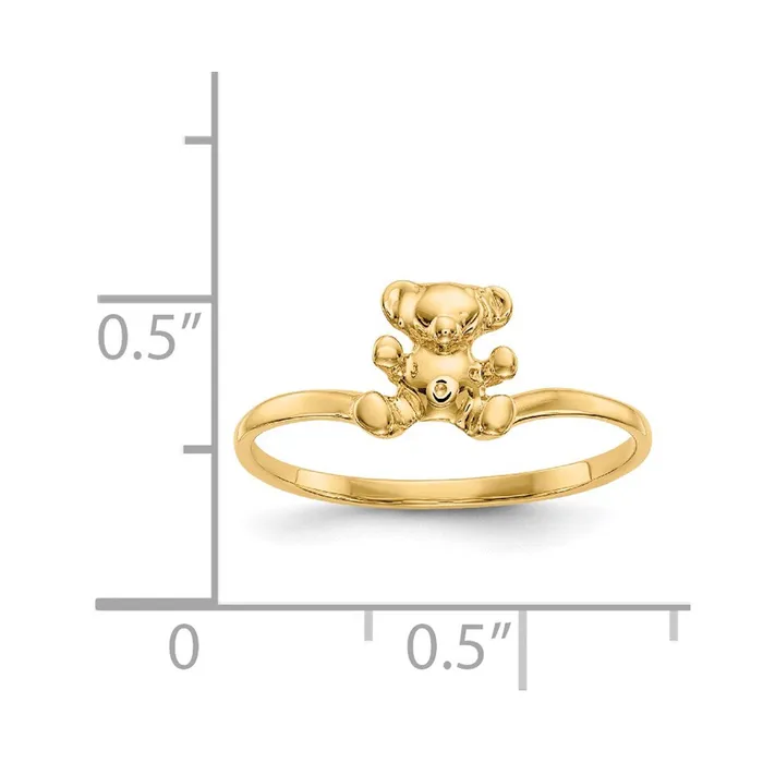 Rings Goldia 14K Yellow Gold Childs Polished Teddy Bear Ring