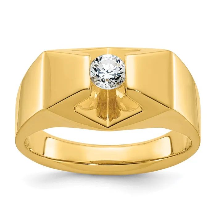 Rings Goldia 14k Yellow Gold Mens 13 carat Diamond Complete Ring