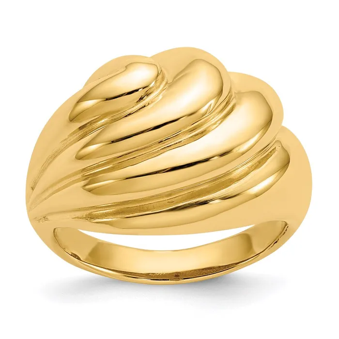 Rings Goldia 14K Yellow Gold Polished Swirl Dome Ring