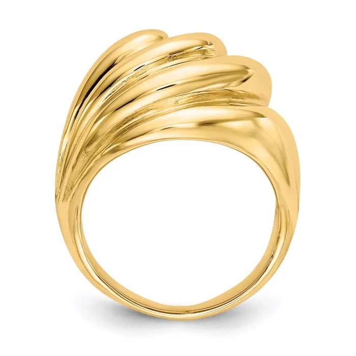 Rings Goldia 14K Yellow Gold Polished Swirl Dome Ring