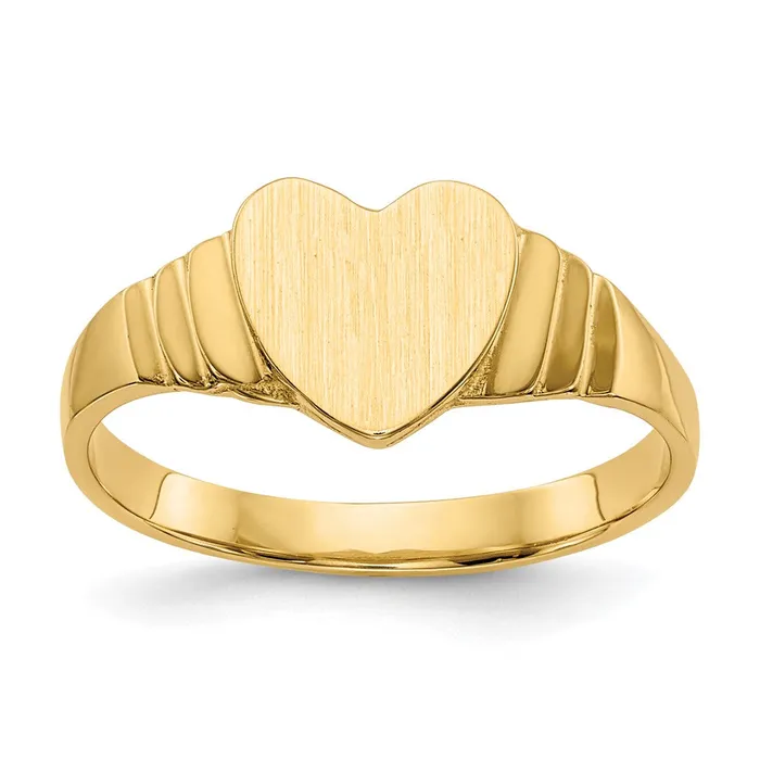 Rings Goldia 14k Yellow Gold Satin Baby Heart Signet Ring