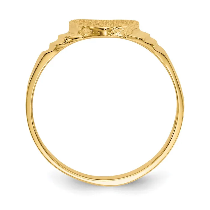 Rings Goldia 14k Yellow Gold Satin Baby Heart Signet Ring