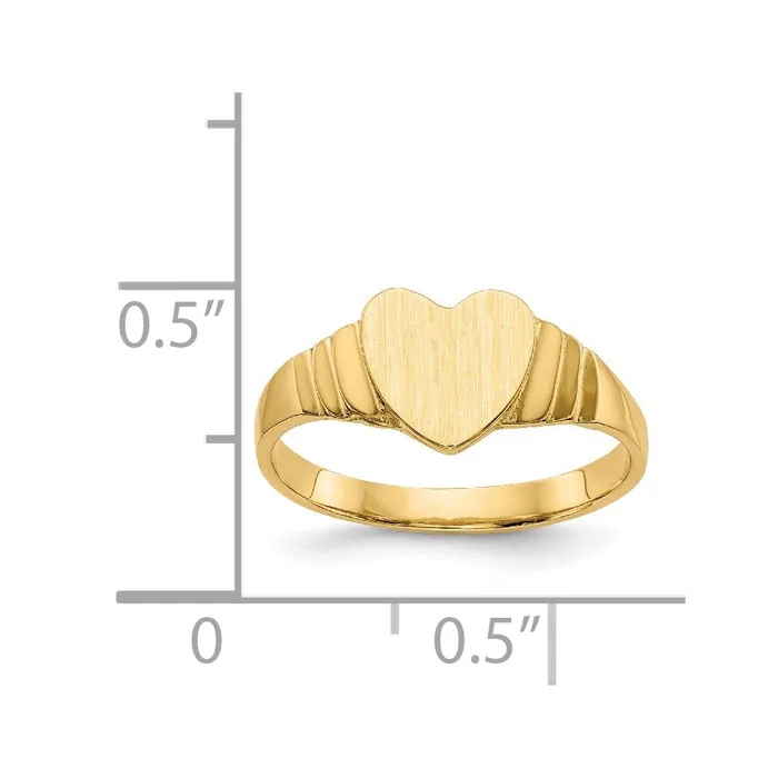 Rings Goldia 14k Yellow Gold Satin Baby Heart Signet Ring