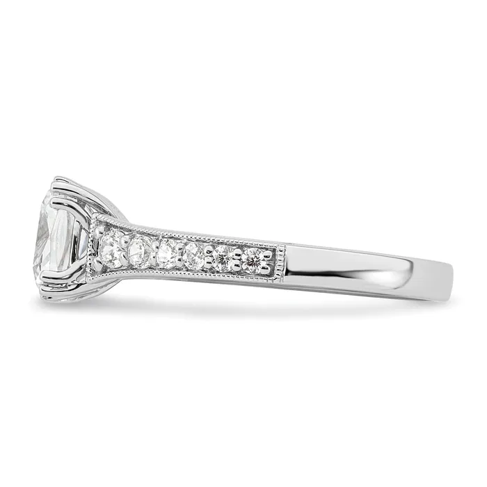 Rings Goldia 200ct CZ Solid Real 14k White Polish 2ct Cushion Engagement Dia Ring