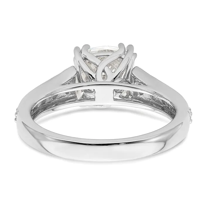 Rings Goldia 200ct CZ Solid Real 14k White Polish 2ct Cushion Engagement Dia Ring