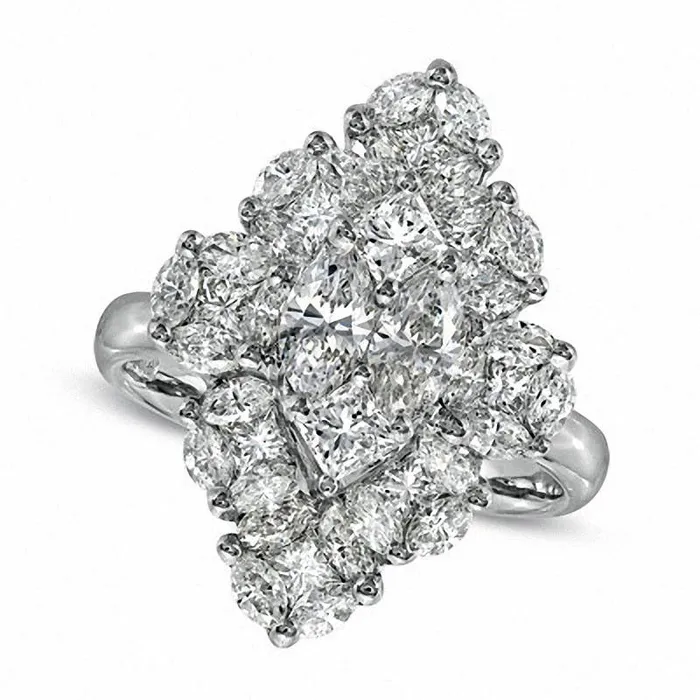 Rings Goldia 25 CT TW Composite Marquise Natural Diamond Ring in Solid 14K White Gold Rings Goldia 25 CT TW Composite Marquise Natural Diamond Ring in Solid 14K White Gold