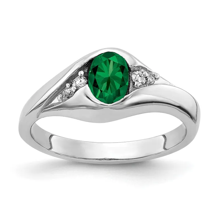 Rings goldiaca 14k White Gold 6x4mm Oval Mount St Helens VS Real Diamond ring Rings goldiaca 14k White Gold 6x4mm Oval Mount St Helens VS Real Diamond ring