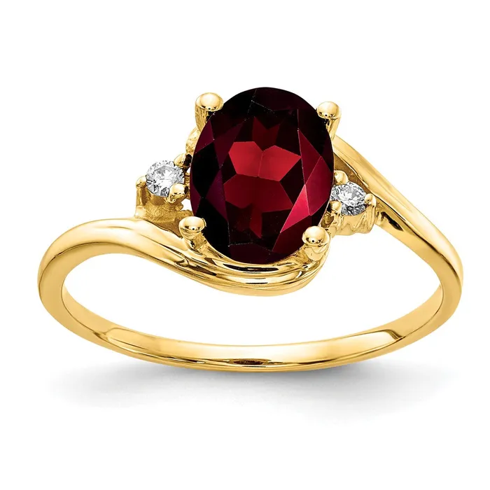 Rings goldiaca 14K Yellow Gold 8x6mm Oval Garnet Checker AAA Real Diamond ring Rings goldiaca 14K Yellow Gold 8x6mm Oval Garnet Checker AAA Real Diamond ring
