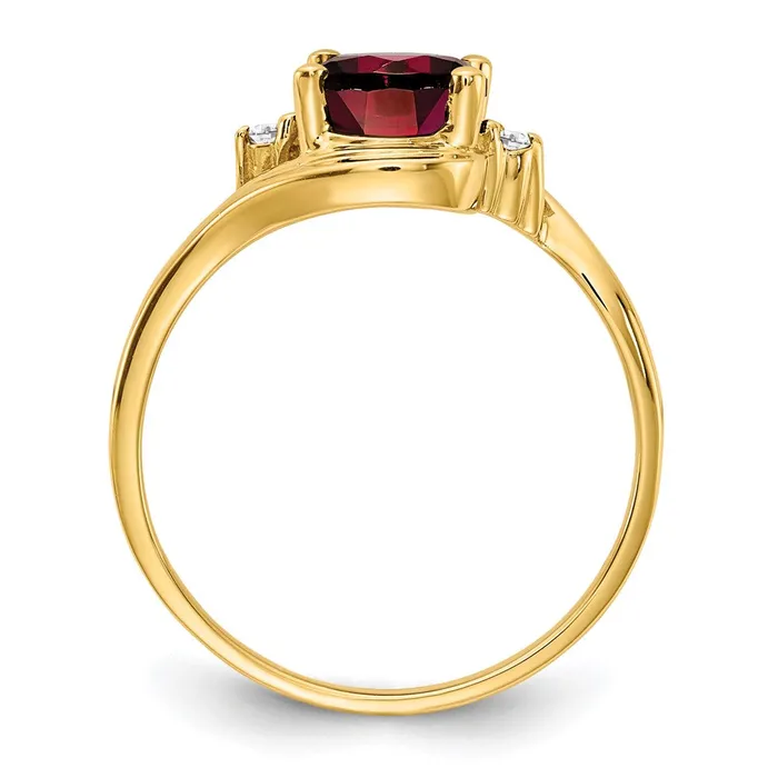 Rings goldiaca 14K Yellow Gold 8x6mm Oval Garnet Checker AAA Real Diamond ring Rings goldiaca 14K Yellow Gold 8x6mm Oval Garnet Checker AAA Real Diamond ring