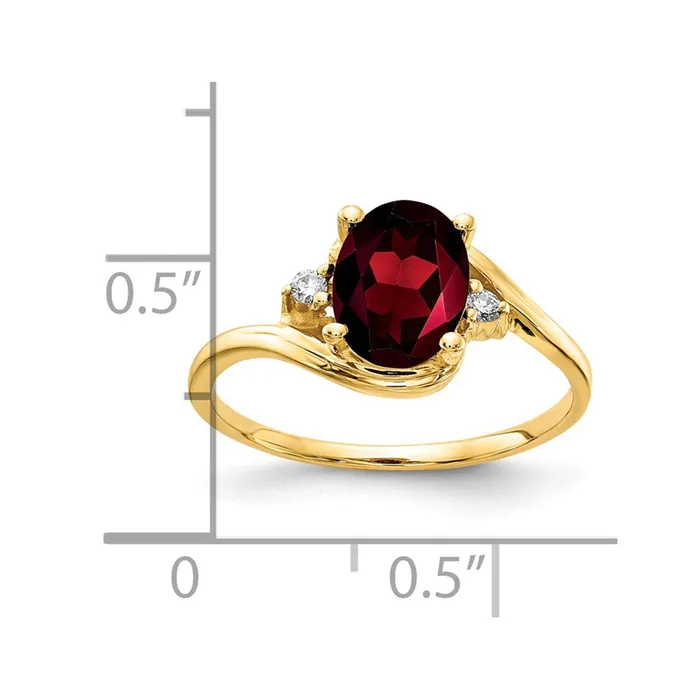 Rings goldiaca 14K Yellow Gold 8x6mm Oval Garnet Checker AAA Real Diamond ring Rings goldiaca 14K Yellow Gold 8x6mm Oval Garnet Checker AAA Real Diamond ring