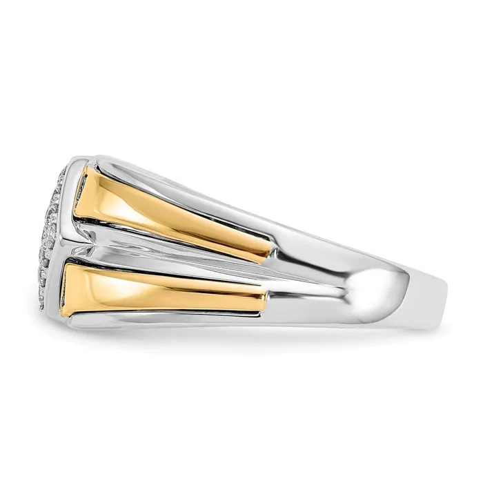 Rings Goldiacom 14k TwoTone Gold Black and White Real Diamond Mens Ring