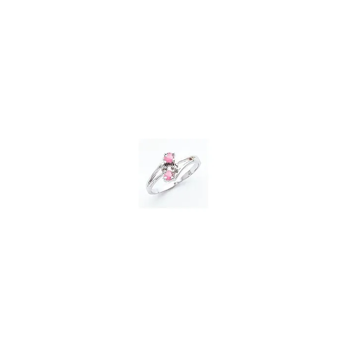 Rings Goldiacom 14k White Gold 3mm Pink Sapphire A Real Diamond ring