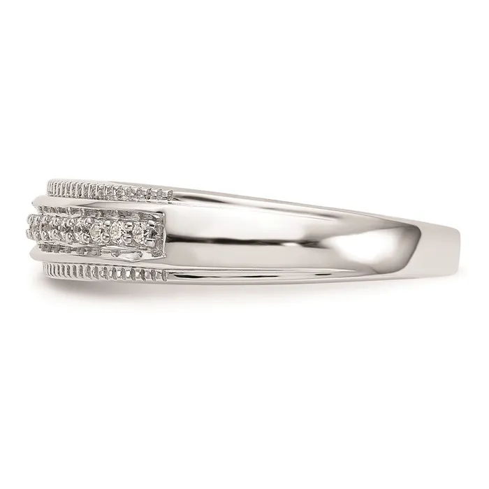 Rings Goldiacom 14K White Gold Complete Real Diamond Trio Mens Wedding Band