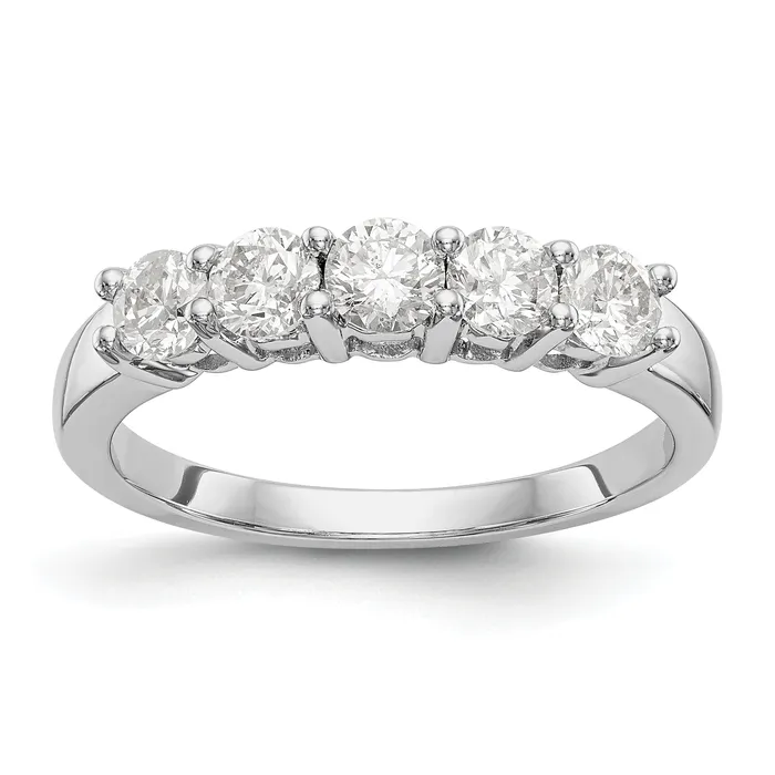 Rings Goldiacom 14K White Gold Diamond Wedding Band