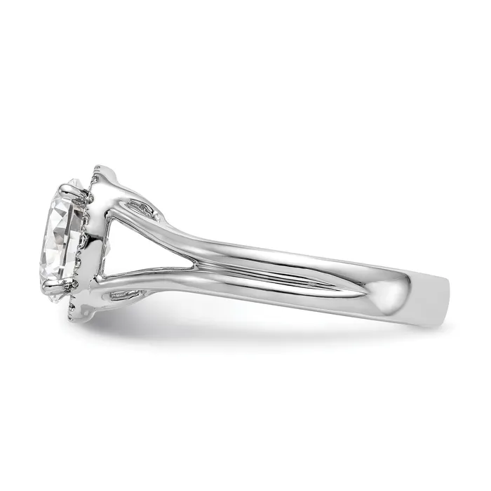 Rings Goldiacom 14k White Gold Oval Halo Simulated Diamond Split Shank Engagement Ring Rings Goldiacom 14k White Gold Oval Halo Simulated Diamond Split Shank Engagement Ring