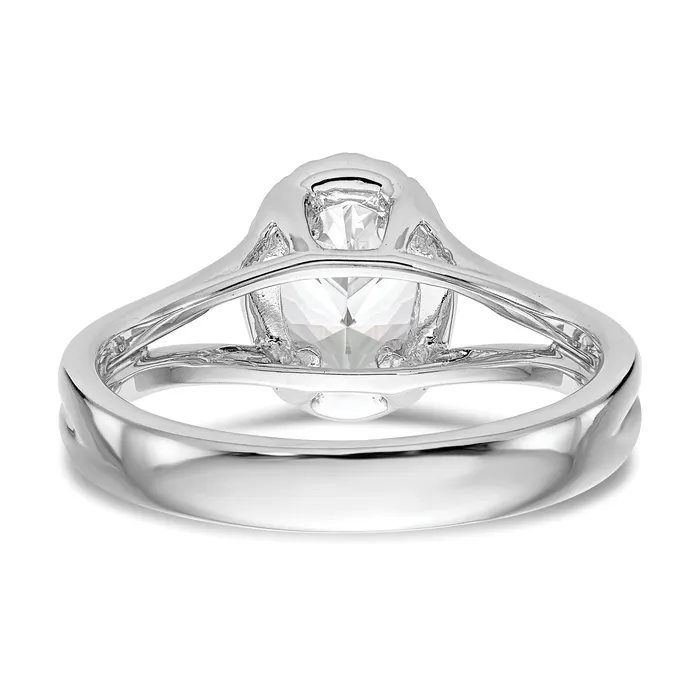 Rings Goldiacom 14k White Gold Oval Halo Simulated Diamond Split Shank Engagement Ring Rings Goldiacom 14k White Gold Oval Halo Simulated Diamond Split Shank Engagement Ring