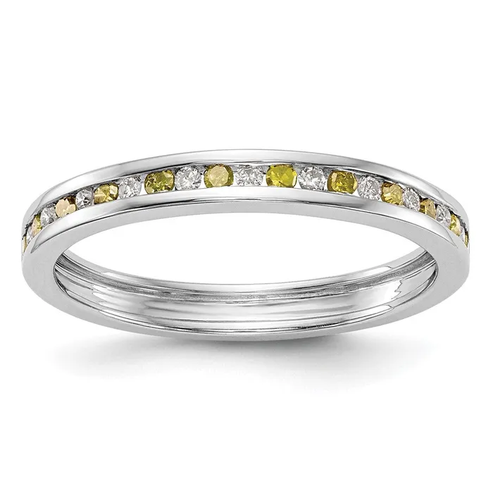 Rings Goldiacom 14k White Gold Yellow White Real Diamond Band