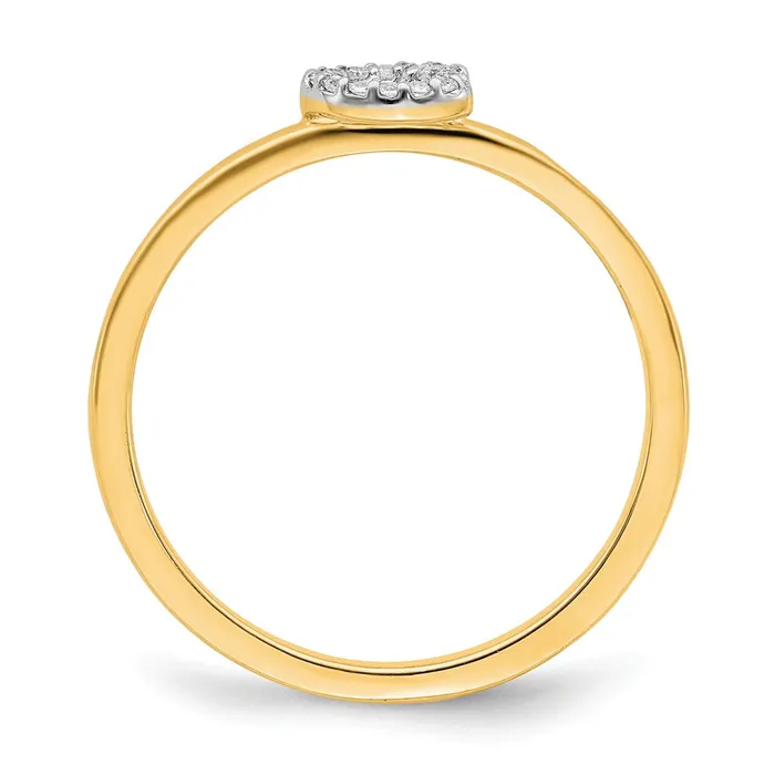 Rings Goldiacom 14k Yellow Gold Real Diamond Initial G Ring