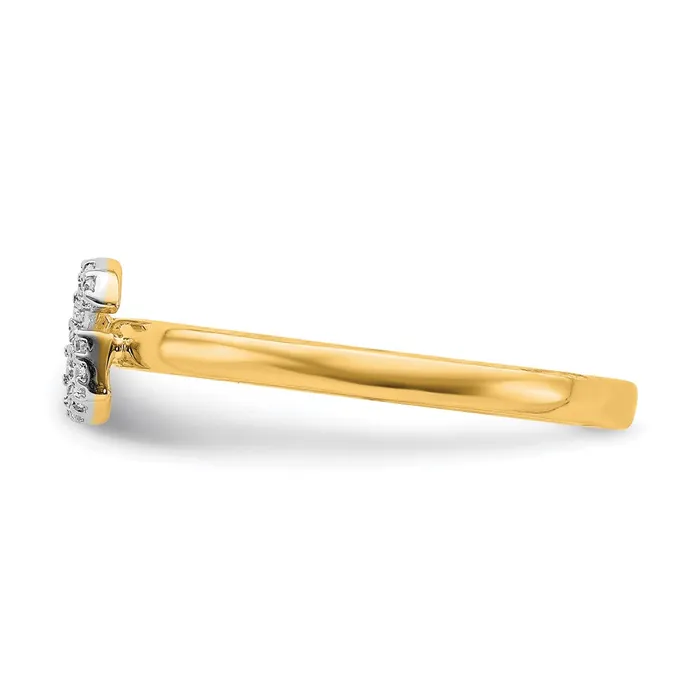 Rings Goldiacom 14k Yellow Gold Real Diamond Initial G Ring