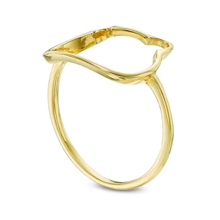 Rings Goldia Ladies Cat Outline Ring in Solid 10K Yellow Gold Size 7 Rings Goldia Ladies Cat Outline Ring in Solid 10K Yellow Gold Size 7
