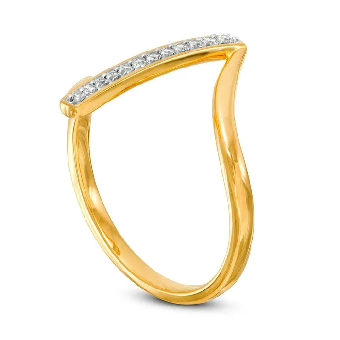 Rings Goldia Remixed Reimagined 010 CT TW Natural Diamond Vertical Bar Ring in Solid 10K Yellow Gold Rings Goldia Remixed Reimagined 010 CT TW Natural Diamond Vertical Bar Ring in Solid 10K Yellow Gold