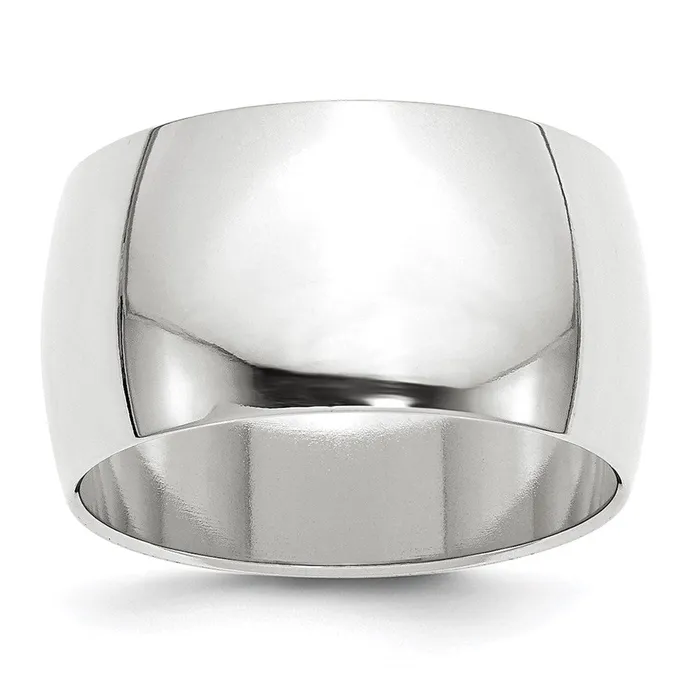 Rings Goldia Solid 10K White Gold 12mm Half Round MensWomens Wedding Band Ring Size 105 Rings Goldia Solid 10K White Gold 12mm Half Round MensWomens Wedding Band Ring Size 105