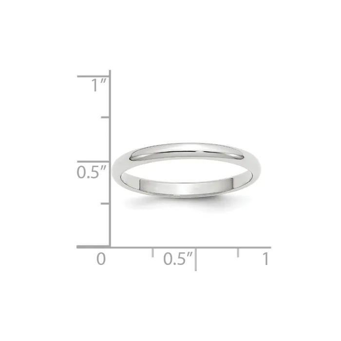 Rings Goldia Solid 10K White Gold 25mm Half Round MensWomens Wedding Band Ring Size 125 Rings Goldia Solid 10K White Gold 25mm Half Round MensWomens Wedding Band Ring Size 125