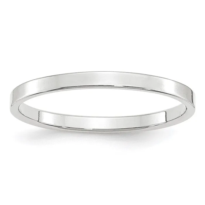 Rings Goldia Solid 10K White Gold 2mm Light Weight Flat MensWomens Wedding Band Ring Size 7 Rings Goldia Solid 10K White Gold 2mm Light Weight Flat MensWomens Wedding Band Ring Size 7
